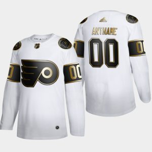 Philadelphia Flyers Trikot Benutzerdefinierte #00 NHL Golden Edition Weiß Authentic